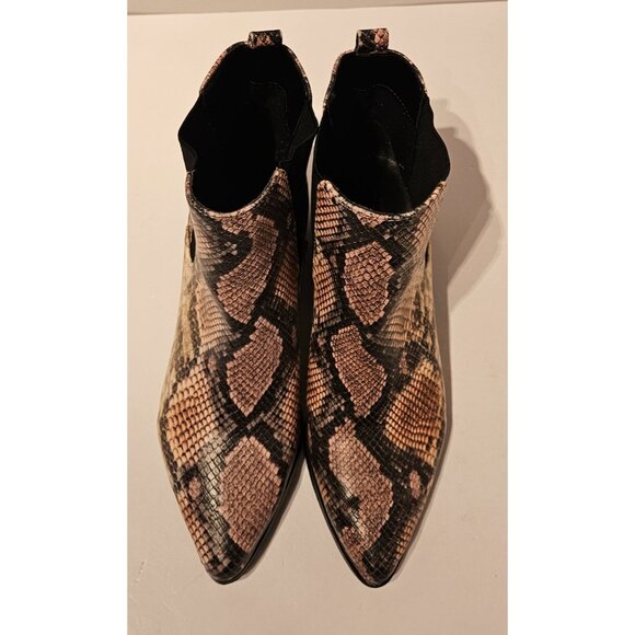 Design Lab Lord & Taylor Chelsea Boots Snakeskin Print Womens 6M ECU - Picture 7 of 13